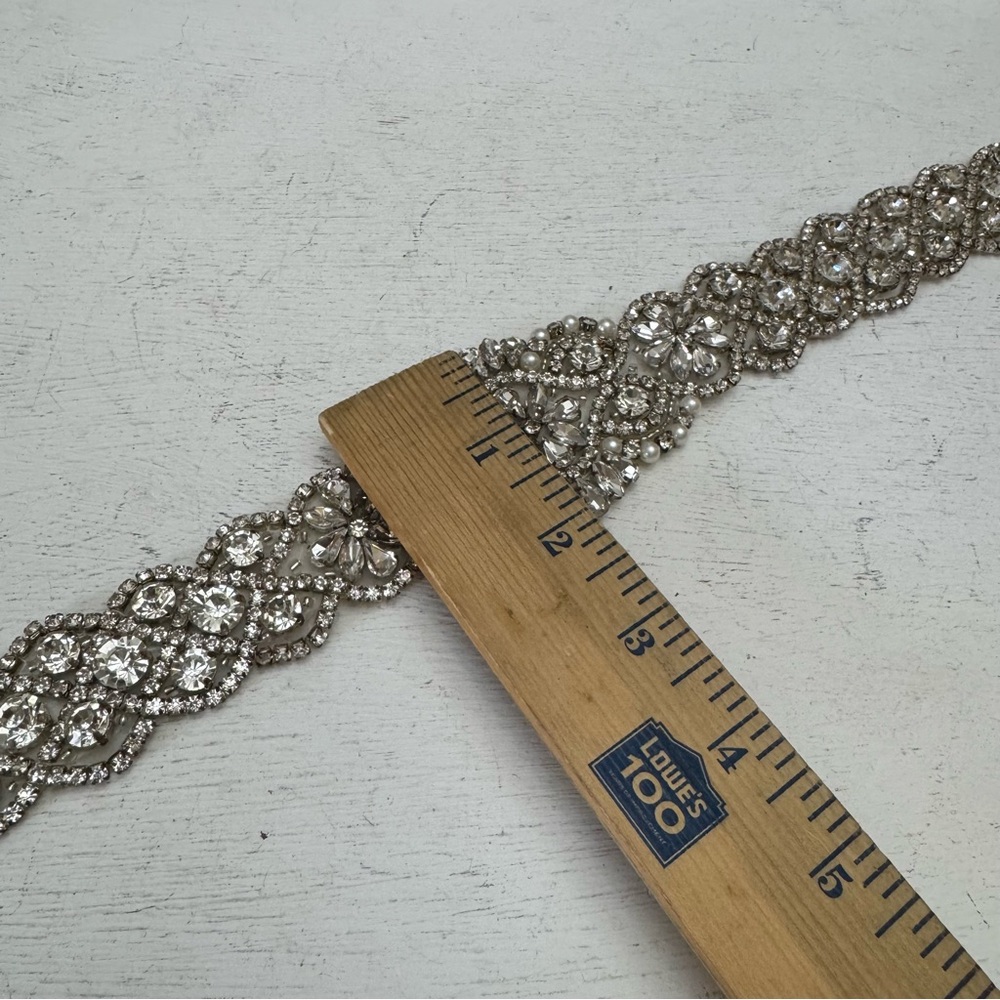 Rhinestone Wedding Belt Costume Sash Applique Bling Bead Crystal Headband Motif - Picture 15 of 15